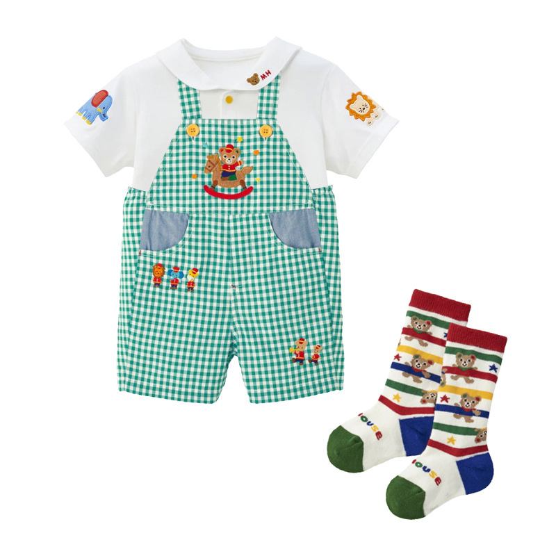 Dječja košulja, japanskog stila, dugi rukav, crtani medo print, 95% pamuk