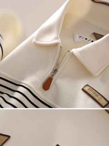 Dječja košulja s prugama, dugi rukav, Milk Silk i poliester 90–100%, za djecu 3–8 godina, proljeće i jesen