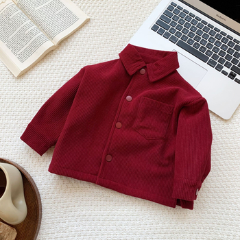 Dječja košulja - 70% pamuk, dugi rukav, rever ovratnik, za djecu 1–3 godine