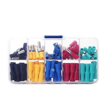 Conectori CHKL FRD pentru cablu, tip butt, presare la rece, cuplaj masculin și feminin, ambalați în cutie cu 50 de seturi