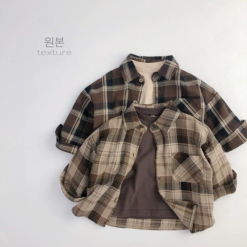 Dječja košulja s kariranim uzorkom, dugi rukavi, proljeće 2025, moderan dječji top