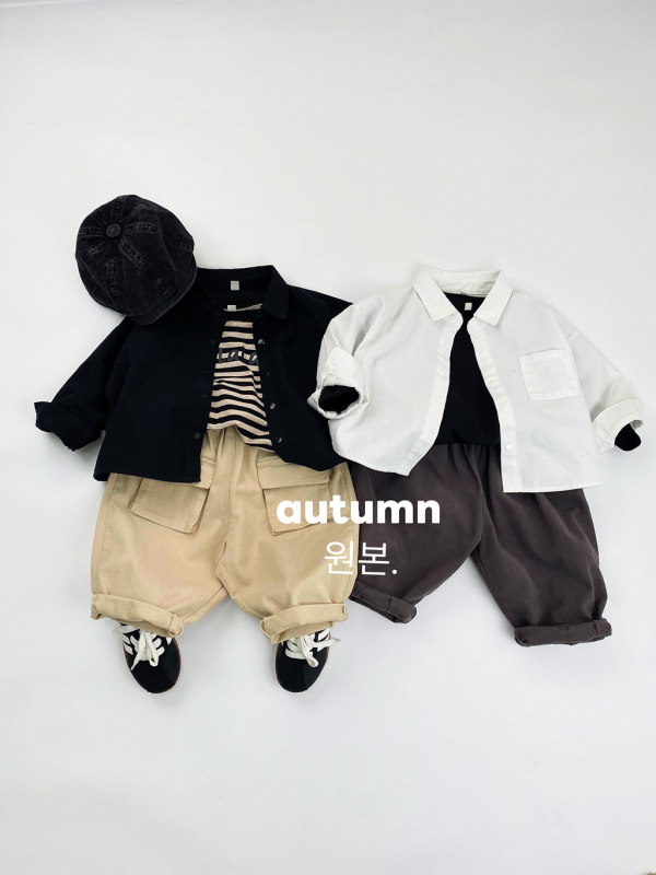 Dječja košulja s dugim rukavima, unisex, 100% pamuk, rever ovratnik, enzimsko pranje, korejski stil