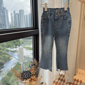 Top pentru fete în stil coreean, mâneci bufante, guler rotund, 80% bumbac