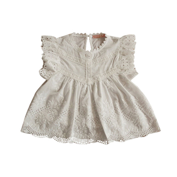 Bluza pentru copii - bumbac 100%, guler rotund, mâneci scurte, vară