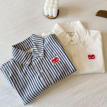 Cămașă pentru copii cu mâneci lungi, guler tip lapel, bumbac, pentru 3–8 ani, primăvară și toamnă 2025