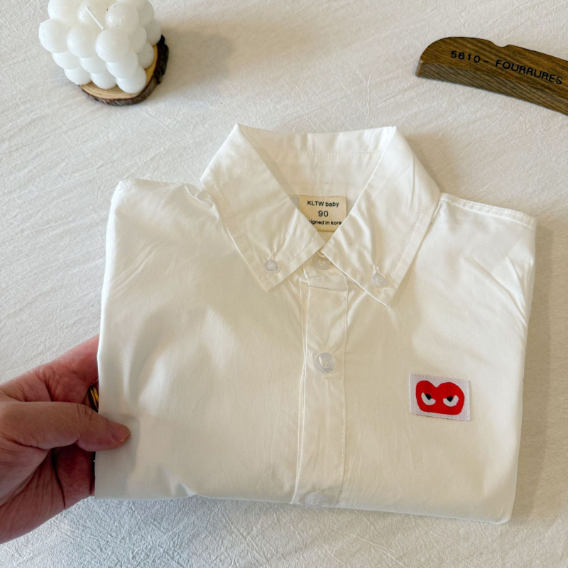 Cămașă pentru copii cu mâneci lungi, guler tip lapel, bumbac, pentru 3–8 ani, primăvară și toamnă 2025