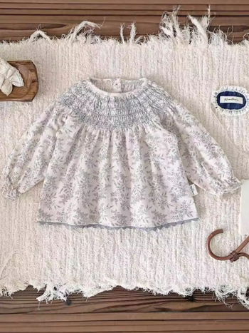 Cutemily Baby dječja košulja za djevojčice, brušena pamuk tkanina, okrugli ovratnik, dugi rukavi, 100% pamuk, uzrast 1–3 godine