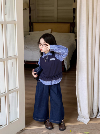 Cămașă pentru copii în stil coreean, 95% bumbac, guler rever, mâneci lungi, potrivită pentru primăvară și toamnă