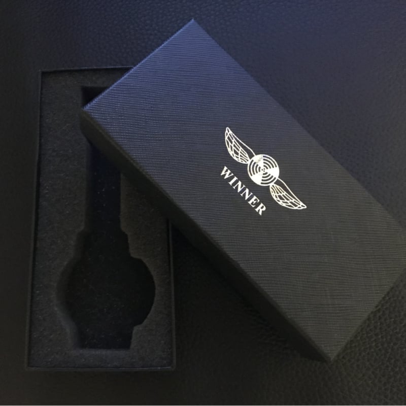 Cutie pentru ceas WINNER Jaragar Mecanic – Brand WINNER, Vara 2021, Material oglindă: Hârtie, Material curea: Hârtie