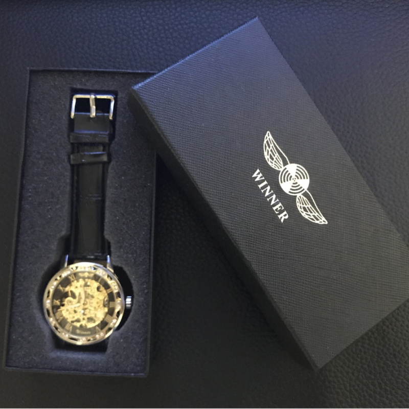 Cutie pentru ceas WINNER Jaragar Mecanic – Brand WINNER, Vara 2021, Material oglindă: Hârtie, Material curea: Hârtie