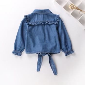 Koreai stílusú gyereking gallérrel, 95% pamut, hosszú ujjú, egyszínű, 3–8 éveseknek, tavasz–ősz