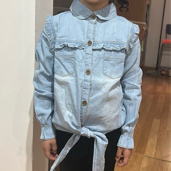 Koreai stílusú gyereking gallérrel, 95% pamut, hosszú ujjú, egyszínű, 3–8 éveseknek, tavasz–ősz