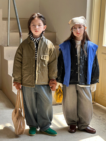 Dječja kožna jakna u korejskom stilu, PU koža, podstavljena pamukom, zimska kolekcija 2025, za djecu od 3 do 8 godina