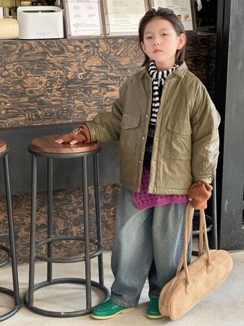 Dječja kožna jakna u korejskom stilu, PU koža, podstavljena pamukom, zimska kolekcija 2025, za djecu od 3 do 8 godina