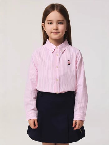 Dječja košulja od 100% pamuka, životinjski print, ovratnik tipa lapel, dugi rukavi, unisex