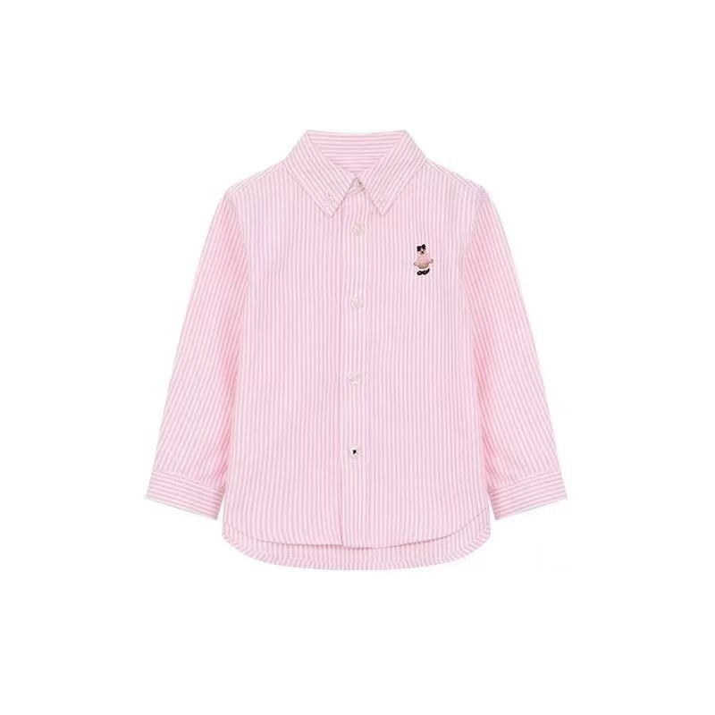 Dječja košulja od 100% pamuka, životinjski print, ovratnik tipa lapel, dugi rukavi, unisex