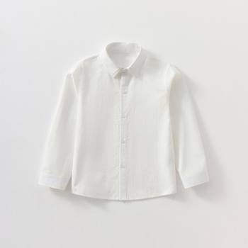 Dječja košulja s dugim rukavima, rever ovratnik, meka na dodir tkanina, 100% pamuk