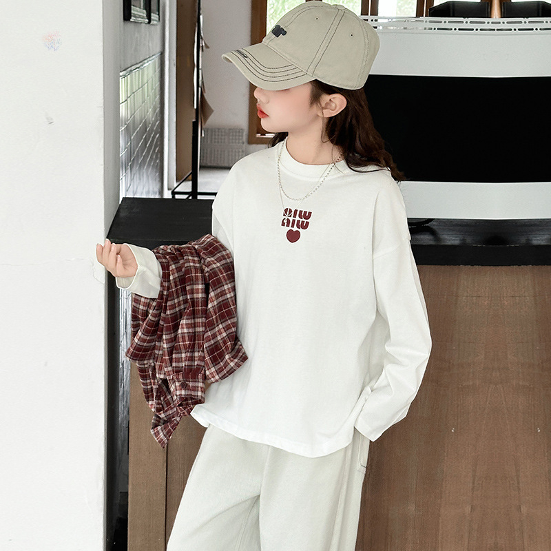 Dječja košulja s kariranim uzorkom, dugi rukavi, korejski stil, reverasti ovratnik, poliester, mekana površina