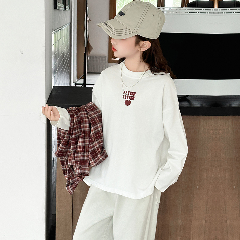 Dječja košulja s kariranim uzorkom, dugi rukavi, korejski stil, reverasti ovratnik, poliester, mekana površina