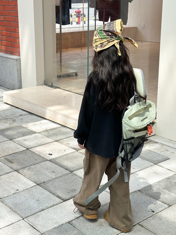 Dječji sweatshirt u korejskom stilu s okruglim izrezom, dugi rukavi, 100% pamuk, cartoon uzorak