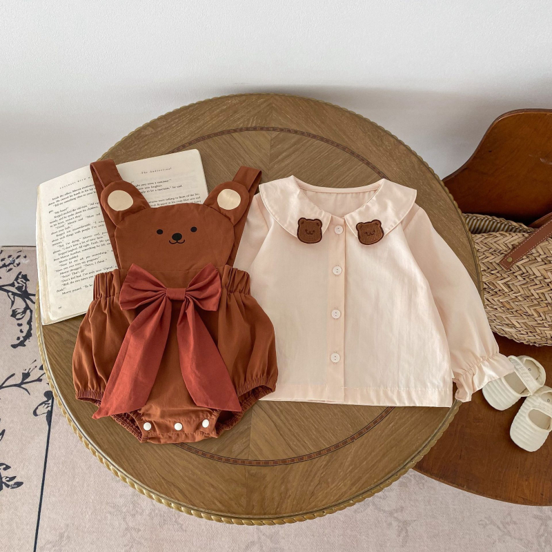 Dječja košulja, korejskog stila, dugi rukavi, 100% pamuk, za uzrast 1–3 godine