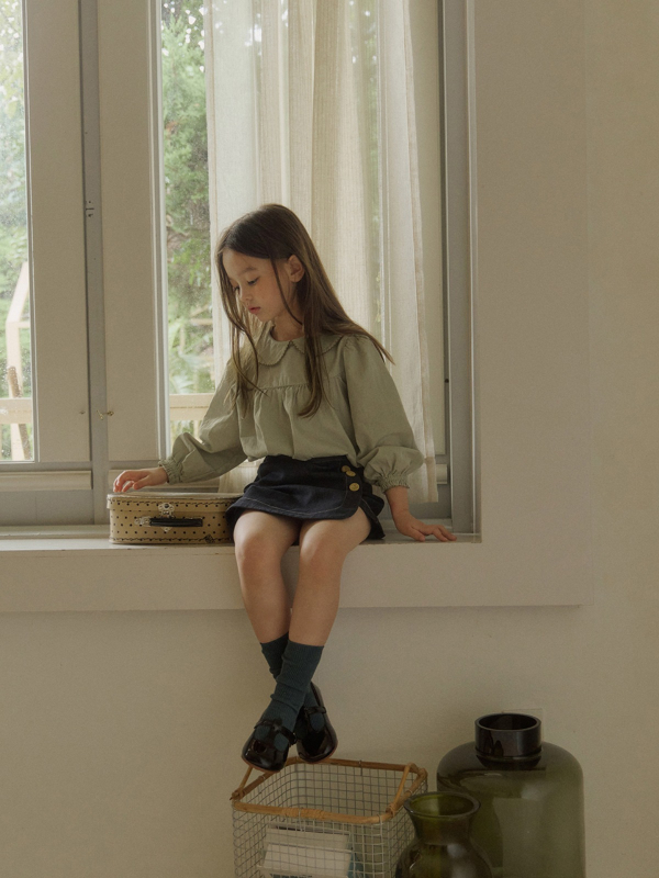 Dječja košulja, korejski stil, ovratnik s reverom, 100% pamuk, za dob 3–8 godina