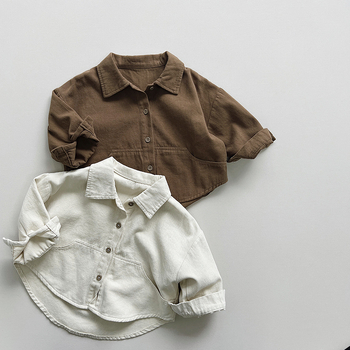 Dječja košulja, korejski stil, dugi rukavi, 100% pamuk, mekana tkanina