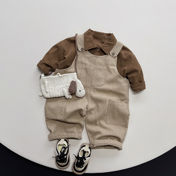 Dječja košulja, korejski stil, dugi rukavi, 100% pamuk, mekana tkanina