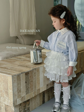 Dječja košulja za djevojčice, korejski stil, dugi rukavi, 60% pamuk, uzrast 3–8 godina