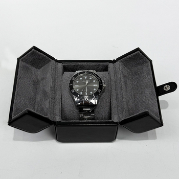 Prijenosna kutija za pohranu satova, PU materijal, jedno odjeljenje, otporna na prašinu i padove, dvostruko otvaranje, putna kutija za mehaničke satove, ručna izrada, model 1016A1