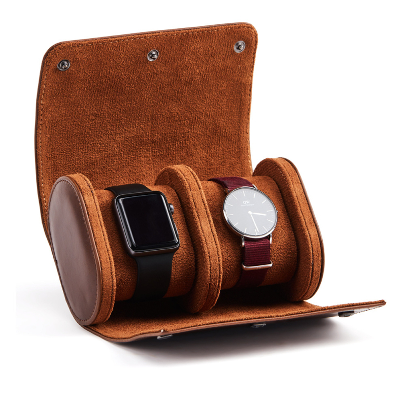 OJR kutija za mehaničke satove, prijenosna putna kutija, PU koža + baršun, gravurna otisak, za poklon i pakiranje nakita, pakiranje: OPP/bijela kutija