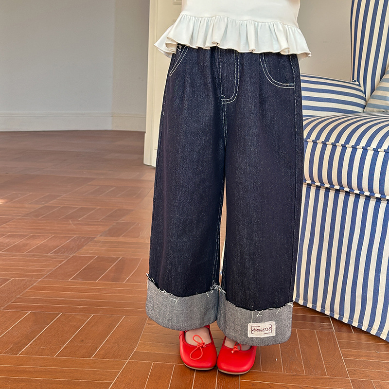 Gyerekeknek szóló ing koreai stílusban, laza szabás, csíkos mintázat, hosszú ujjú, 100% pamut