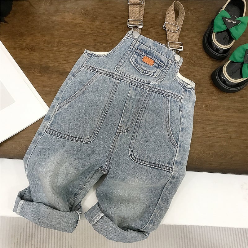 Lányoknak készült denim öltözet kockás és rajzfilm motívumokkal, tavasz-ősz, hosszú ujjú, koreai stílus