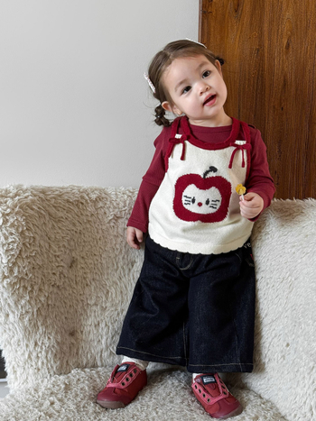 Dječje hlače za djevojčice – korejski stil, srednji porast, pamuk džins, sastav 48% pamuk, 37% lyocell, 14% poliester, 1% elastan, jesen 2025, uzrast 1–3 godine