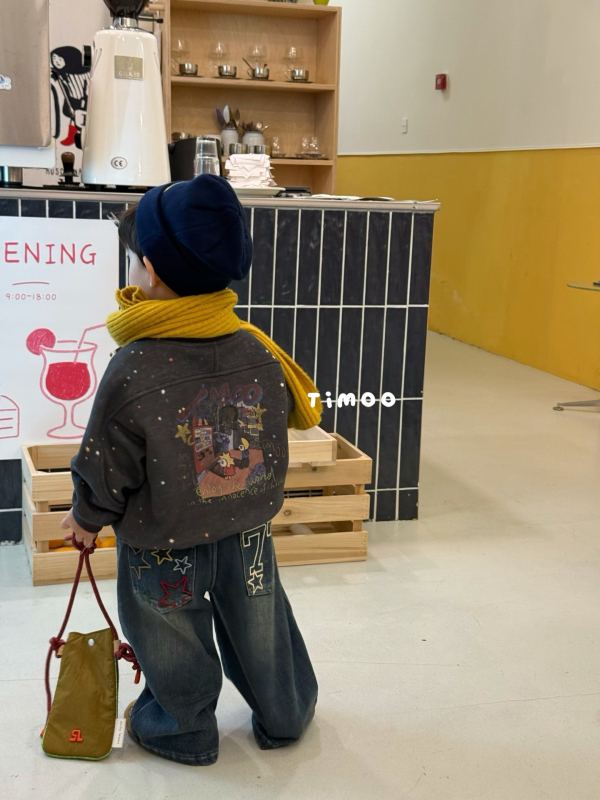 Detské džínsy pre chlapcov, bavlnené, korejského štýlu, hrubé zimné nohavice pre deti 3–8 rokov, s elastickým pásom