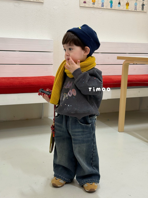 Detské džínsy pre chlapcov, bavlnené, korejského štýlu, hrubé zimné nohavice pre deti 3–8 rokov, s elastickým pásom