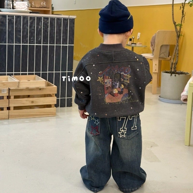 Detské džínsy pre chlapcov, bavlnené, korejského štýlu, hrubé zimné nohavice pre deti 3–8 rokov, s elastickým pásom