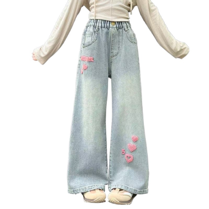 Lányoknak gyerek flanel nadrág elasztikus derékkal – tavasz-ősz, 1-3 éveseknek, kényelmes hétköznapi stílus