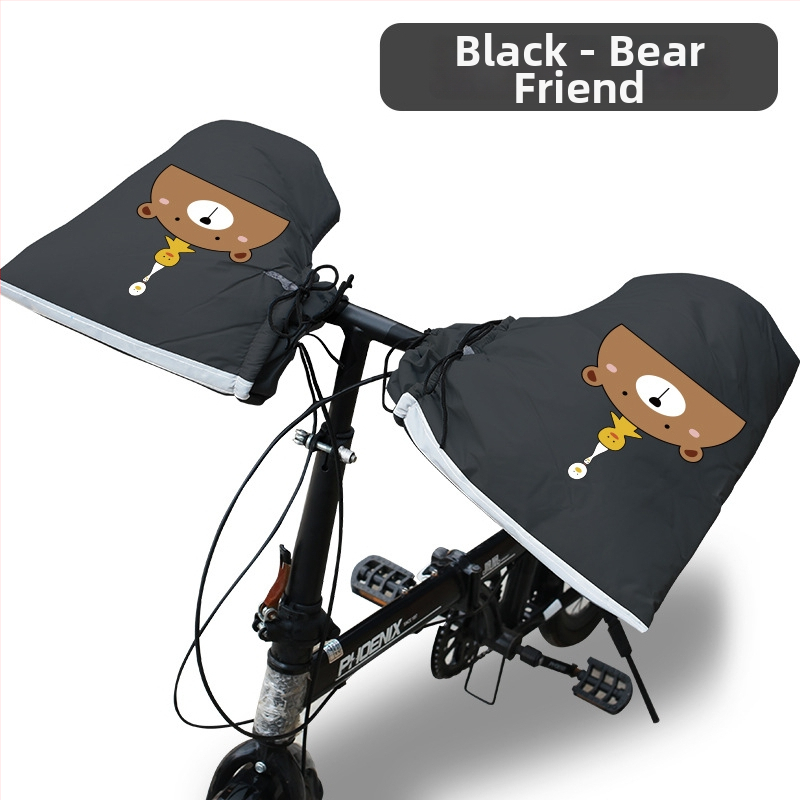 Kryt riadidla pre horský bicykel s fleecovou podšívkou, vodeodolný PVC materiál; Značka Collection leopard; Dospelí, Unisex; Rukavice pre bicykel, Rukavice na závod