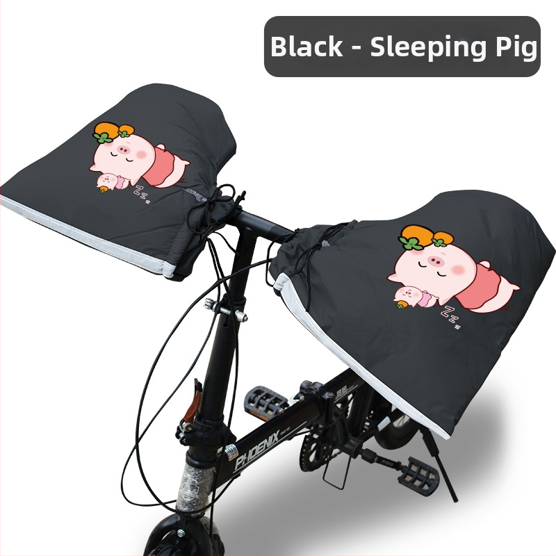 Kryt riadidla pre horský bicykel s fleecovou podšívkou, vodeodolný PVC materiál; Značka Collection leopard; Dospelí, Unisex; Rukavice pre bicykel, Rukavice na závod