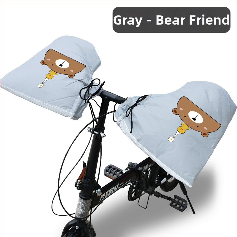 Kryt riadidla pre horský bicykel s fleecovou podšívkou, vodeodolný PVC materiál; Značka Collection leopard; Dospelí, Unisex; Rukavice pre bicykel, Rukavice na závod