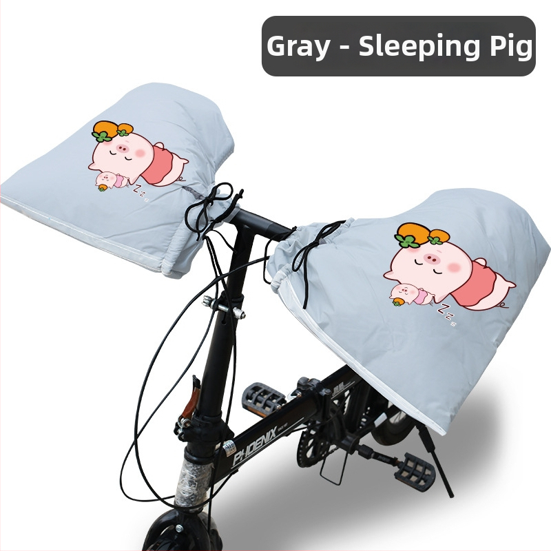 Kryt riadidla pre horský bicykel s fleecovou podšívkou, vodeodolný PVC materiál; Značka Collection leopard; Dospelí, Unisex; Rukavice pre bicykel, Rukavice na závod