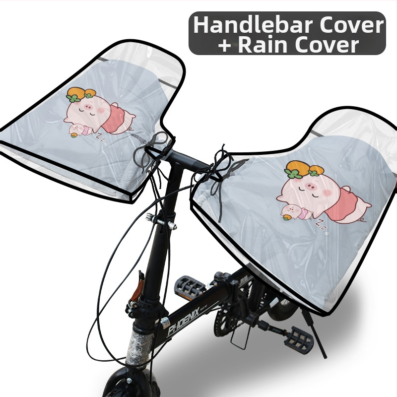 Kryt riadidla pre horský bicykel s fleecovou podšívkou, vodeodolný PVC materiál; Značka Collection leopard; Dospelí, Unisex; Rukavice pre bicykel, Rukavice na závod