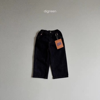 Παιδικά τζιν κορεατικού στυλ με πολλαπλές τσέπες, 93% βαμβάκι, μεσαία μέση, unisex, ίσια γραμμή