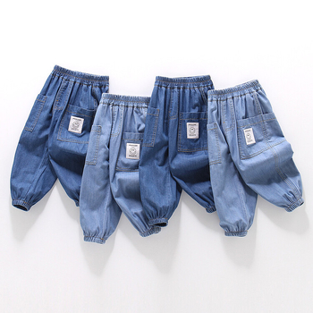 Dječje denim hlače u korejskom stilu, protiv komaraca, 100% pamuk, enzimsko pranje, elastičan pojas