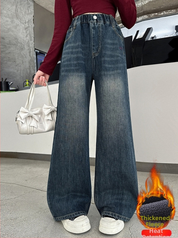 Mergaitei žieminės kelnytės su fliso pamušalu – aukštas liemuo, elastinė juosta, vientisos spalvos, tinka vaikams nuo 8 metų.