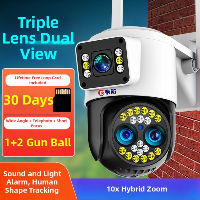 Sfēriskā novērošanas kamera - 360° nakts redze, minimālais apgaismojums 0.001 lux, 12V barošana, signālfunkcija, ABS plastmassa, iekšējai un ārējai lietošanai