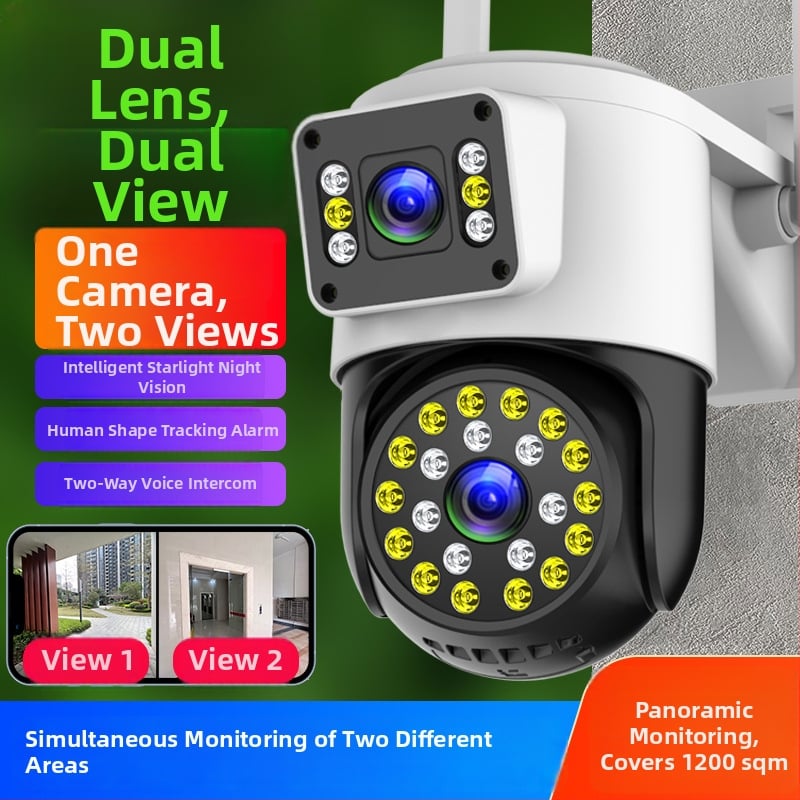 Sfēriskā novērošanas kamera - 360° nakts redze, minimālais apgaismojums 0.001 lux, 12V barošana, signālfunkcija, ABS plastmassa, iekšējai un ārējai lietošanai