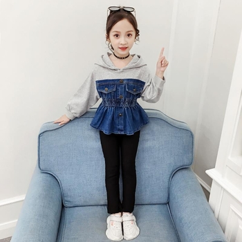 Gyerekeknek készült koreai stílusú őszi 2 részes öltözet, hosszú ujjú, korduroj anyag nyúl szőrrel (71–80%), 2025 tavasz