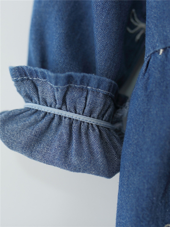 Принцес рокля за бебета и малки деца, памучна материя, едноцветна, 95% памук, за деца 1–3 години, есен 2025.